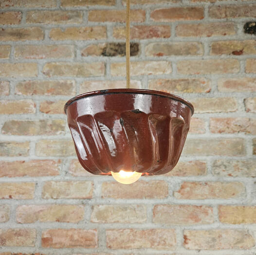 Up-cycled Vintage Bundt Cake Light Up-cycled Vintage Brown Bundt Cake Light